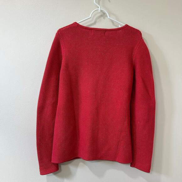 Orvis Womens Sz Small Coral Pink 100% Cotton Chunky Cardigan Sweater Cottage - Picture 4 of 4